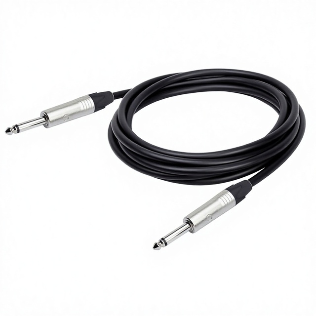 GTC017 24AWG Straight 6.35mm Instrument Cable 1/4 Inch Guitar Cord for Electric Guitar, Keyboard, and Pedalboard