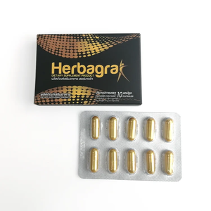 Men's Vitality Support Capsules, 10 capsules per pack, yellow pills. <b>Herbal</b> <b>supplement</b> for managing male energy. OEM low-price w - Product Image 1