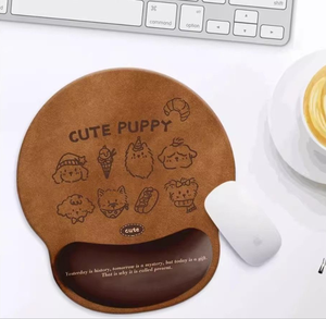 Tùy chỉnh nâu da chuột Pad & bàn phím cổ tay phần còn lại thiết lập dễ thương Puppy động vật thiết kế phim hoạt hình phong cách không dây sạc trong kho - Product Image 1