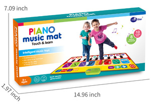 Alfombra <span class=keywords><strong>Musical</strong></span> Educativa para Niños, Tapete de Piano para el Suelo, Alfombra de Teclado para Niños, Manta con Números, Tapete de Juego Táctil <span class=keywords><strong>2022</strong></span> - Product Image 2