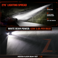 12V Ip67 270 °   Projecteur latéral 60W Amber DRL 4 pouces à LED pour montage sur montant, idéal pour tout-terrain 4x4, Jeep, camion 24V