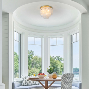 Exquisite golden <b>shell</b> ceiling lamp E12 white ceiling <b>lighting</b> - Product Image 6