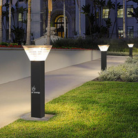 Landschaft Aluminium solar betriebene Garten leuchten quadratische Poller leuchte LED-Lampe für 5W im Freien