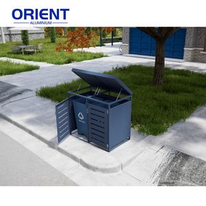 <span class=keywords><strong>Poubelle</strong></span> double couvercle en aluminium <span class=keywords><strong>Abri</strong></span> de <span class=keywords><strong>poubelle</strong></span> en métal <span class=keywords><strong>Abri</strong></span> de <span class=keywords><strong>poubelle</strong></span> de couleur anthracite Couvercle de <span class=keywords><strong>poubelle</strong></span> avec grand espace - Product Image 4