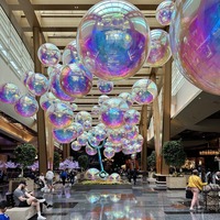 Prix de gros Réutilisable Big Bubble PVC Transparent Coloré Irisé Gonflable Miroir Boules pour la Publicité Décoration