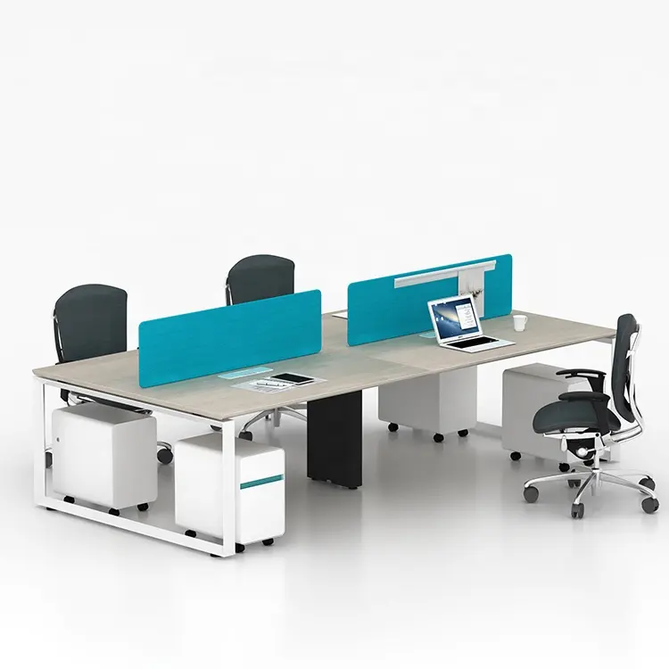 불산 가구 제조 SLD 시리즈 스틸 프레임 사무실 책상 현대 워크 4 명