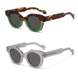 Ojo de gato mujer estilo gafas de sol lente redonda vintage tamaño grande moda gafas de sol de lujo - Product Image 6