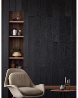 Revêtement mural en bois noir Yakisugi, panneau de bois brûlé carbonisé Shou Sugi Ban