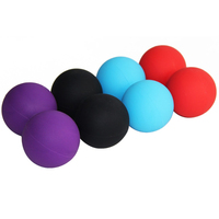 Balle de massage en caoutchouc élastique en silicone personnalisée, thérapie à pointe sphérique, rouleau de yoga à l'arachide, balle de crosse
