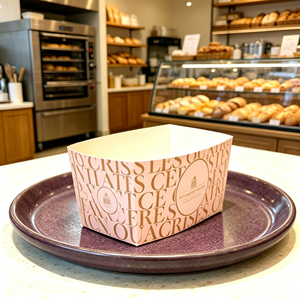 Boîte d'emballage en papier haut de gamme personnalisée avec logo imprimé, imperméable, doublure en éponge pour croissants en spirale et rouleaux de <span class=keywords><strong>Paris</strong></span> à emporter - Product Image 5