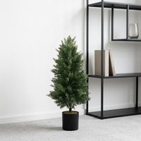 Arbre artificiel en cèdre, plastique écologique, 60 cm, décoration de mariage, de Noël, intérieur/extérieur, avec pot décoratif