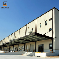 Atelier en structure métallique préfabriquée pour charges lourdes, avec cadre métallique renforcé pour le stockage de marchandises palettisées