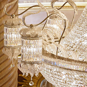 Hotel Lobby Iron Base Vintage Luxury Crystal Chandelier Banquet <strong>Hall</strong> Custom Project Large Chandelier for High Ceilings - Product Image 5
