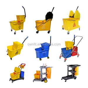 Chariot de nettoyage en plastique de vente chaude chariot avec roues pour hôtel Restaurant hôpital chariot d'entretien ménager chariot de service en polypropylène - Product Image 6