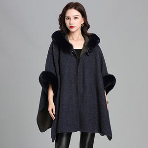 Col en fourrure de lapin Rex imitation vison, châle fin, cape, <span class=keywords><strong>manteau</strong></span> en tricot pour <span class=keywords><strong>femme</strong></span>, vintage, maternité, ample, <span class=keywords><strong>mi</strong></span>-<span class=keywords><strong>long</strong></span>, <span class=keywords><strong>manteau</strong></span> en fourrure - Product Image 6