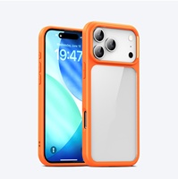 Coques de téléphone portable transparentes personnalisées rigides pour 17 16 15 14 13 12 Pro Max 17 Air TPU+Acrylique avec coussin d'air antichoc