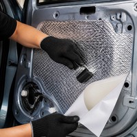 Tapis insonorisant en butyl 50x80cm Blanc 2mm 3mm Feuille d'amortissement pour voiture Isolation vibratoire Taille personnalisée OEM Vente en gros Usine