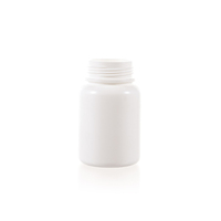 Bouchon à vis rond en plastique HDPE blanc opaque 70cc pour flacons de comprimés et pilules de vitamines à usage pharmaceutique