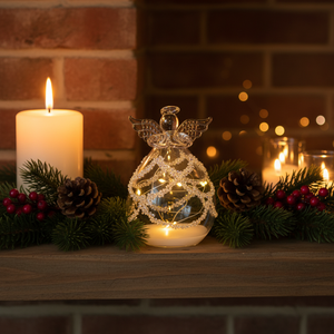 Luci Decorative a LED in Vetro Trasparente Scintillante, Ornamenti a Forma di Stella, Decorazioni Natalizie e di <span class=keywords><strong>Capodanno</strong></span> per Tavolo, Alta Qualità - Product Image 4