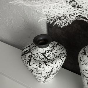 Arrangements floraux en céramique faits à la main rétro, style moderne, vases décoratifs pour comptoirs, pour la maison, les hôtels, ornements de style sobre - Product Image 4