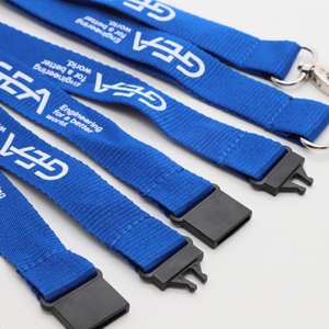 Lanière de cou en polyester personnalisée avec logo sérigraphié, détachable, pour carte d'identité, vente en gros - Product Image 4