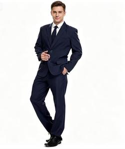 Nouveau <span class=keywords><strong>costume</strong></span> deux pièces slim <span class=keywords><strong>pour</strong></span> <span class=keywords><strong>homme</strong></span>, blazer croisé tendance avec pantalon, idéal <span class=keywords><strong>pour</strong></span> <span class=keywords><strong>mariage</strong></span>, tenue décontractée ou formelle, couleur unie, <span class=keywords><strong>costume</strong></span> d'affaires - Product Image 3