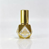 Flacon de parfum en verre de luxe de forme unique, or, 3 ml, 6 ml, 12 ml, 15 ml, rechargeable, anti-fuite, avec applicateur à bille, flacon de parfum arabe