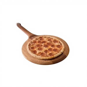 Tarta de queso de madera moderna Pizza Pan Queso y tablas Pizza Board Pizza Paddle madera color madera natural y pulido - Product Image 1