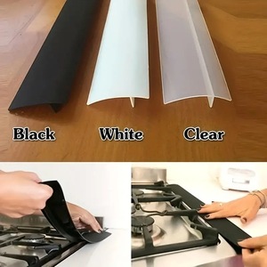 Silicone Stove <b>Gap</b> Cover Kitchen Counter <b>Gap</b> Sealing Strip Anti-oil Leakage <b>Gap</b> Filler for Stove Countertop - Product Image 1