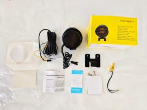 RUITENG عالمي 12V/24V مقياس دائري رقمي جديد 52 درجة حرارة الماء فولت متر اثنين في واحد - Product Image 3