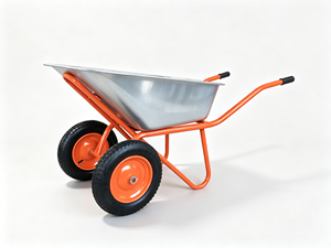 <span class=keywords><strong>Brouette</strong></span> de jardin à double <span class=keywords><strong>roue</strong></span> galvanisée avec deux roues en mousse PU <span class=keywords><strong>pleine</strong></span> pour la Russie et la Pologne - Product Image 1