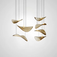 Lustre à bulles Led au plafond haut, design moderne, éclairage de Long escalier, lampes suspendues, lustre d'entrée en cristal