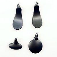 Kit de boutons arrière Elite en métal coloré noir et argent pour manette PS5 Edge – Accessoires de jeu – Ensemble de palettes métalliques de remplacement