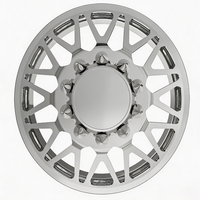 Rines Forjados Negros Mate Personalizados de 20X8.25 24X8.25 con Tapas Centrales Flotantes 10X225 8X165.1 para Ford F-350 Super Duty