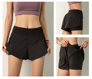 Summer Jogging Blank Girl Running Fitness Yoga Sports Shorts Mujer - Product Image 2