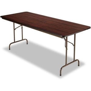 Alera ALEFT727230WA Mesa de conferencias plegable rectangular de madera de caoba 72w x 30d x 29h - Product Image 1