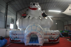 WINSUN Inflatable Children's <b>Slide</b>-Polar Bear Theme PVC Dry <b>Slide</b> for Garden Educational Public Playgrounds Customized Color - Product Image 6