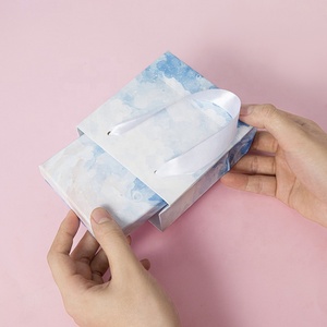 Scatola di cartone rettangolare su misura bianco carta Kraft gioielli regalo cassetto scatola di immagazzinaggio con inserto <span class=keywords><strong>e</strong></span> borsa - Product Image 5