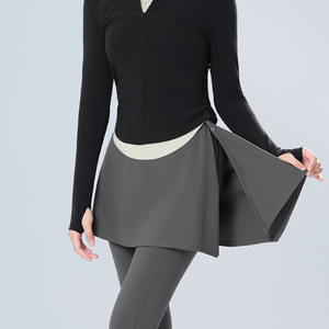 Falda de Ballet de Nailon para Mujer, Falda de Yoga y <span class=keywords><strong>Gimnasia</strong></span> para Adolescentes, Falda de Baile Irregular para Adultos, Faldas Cortas de Baile - Product Image 3