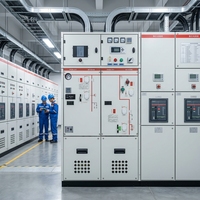 Armoire de commutation métallique moyenne et haute tension, conforme aux normes CEI, solution de distribution et de transmission d'énergie intérieure pour projets industriels, équipement électrique de commutation