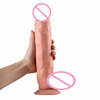 Vente en gros 12 pouces réaliste noir adulte gode jouets sexuels énormes pour les femmes