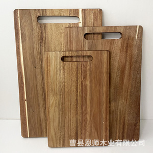 Tablas de cortar rectangulares de madera de acacia con asa para uso en la cocina - Product Image 1
