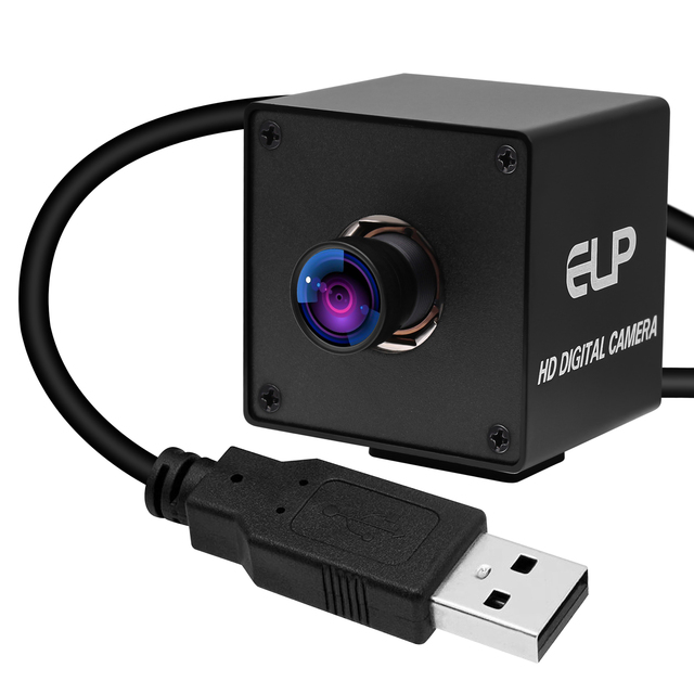 ELP Ultra HD 3840*2160 Autofocus USB Camera 4K 30fps with 100Degree No Distortion Lens IMX415 UVC Mini USB Webcam for PC Laptop