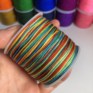 Cordón de nailon colorido de 0,8mm, hilo de satén para abalorios, nudo chino, macramé, fabricación de joyas, pulseras, bordado cruzado teñido - Product Image 3