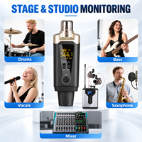 Système IEM sans fil UHF double canal avec moniteurs intra-auriculaires et récepteur bodypack pour musiciens, chanteurs, scène, église et utilisation en studio