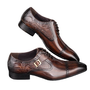 Zapatos Oxford para Hombre, Punta Puntiaguda, con Cordones, Otoño, Elegantes, Formales, de Alta Calidad, Cuero Genuino, Oficina, Carrera, Resistentes - Product Image 3