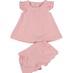 New Boutique Girls Summer Solid Ruffled Sleeveless Baby Vest Tops Shorts Sets Kids Clothes Outfit - Product Image 5