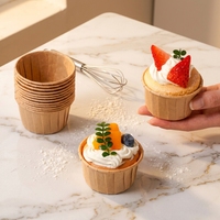 Moldes de Papel para Cupcakes con Borde Rizado, Resistentes al Agua, Ecológicos, Aptos para Horno, Antiadherentes, Venta al Por Mayor