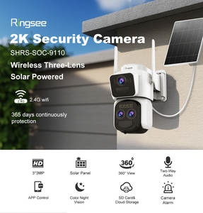 Telecamera PTZ Ringsee con 3 Lenti e 3 Schermi, 9MP WiFi, Sensore CMOS IP66, Audio Bidirezionale, Telecamera con Faretto - Product Image 2
