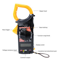 DT266 Digital LCD Measuring Count Meter AC DC Current Voltage Tester Clamp Multimeter Digital Clamp Meter